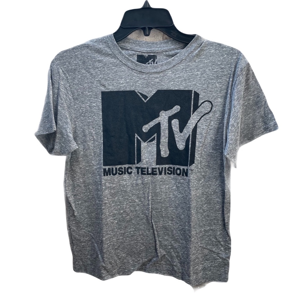 ❤️ GAP TEEN GREY MTV 90s Y2K TEE SHIRT TOP SIZE MEDIUM NEW